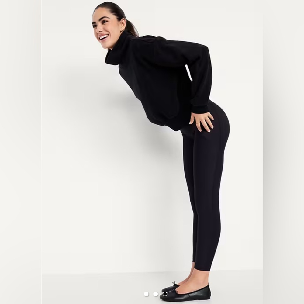 Old Navy Women's Performance Microfleece Mock Neck Sweatshirt Black L - Picture 3 of 9